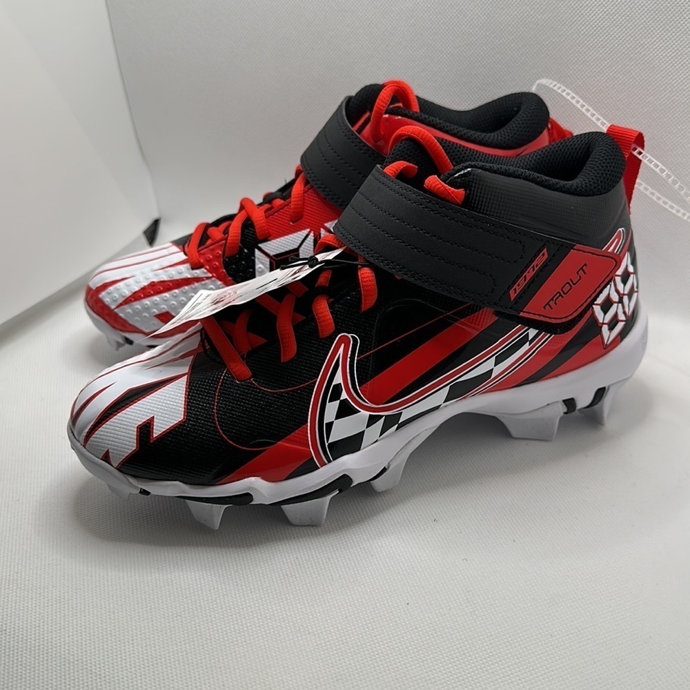 Nike Baseball Youth Force Trout 7 Keystone Challenge Black Red Size 6Y - Picture 2 of 7